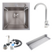 Комплект кухонной мойки Platinum Handmade HSBB 500x500x230 pl23859 фото 1