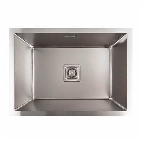 КУХОННА МИЙКА PLATINUM 58*43 НЕРЖАВІЙКА МОНТАЖ ПІД СТОЛЕШНЮ HSB (КВАДРАТНИЙ СИФОН 3,0/1,0) 58*43 фото