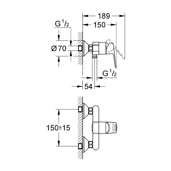 Смеситель для душа Grohe BauLoop 23340000 CV031166 фото