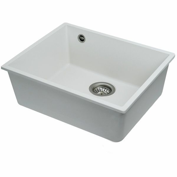 Гранитная мойка для кухни Platinum 5444 OASIS матовая Белоснежная 3973 фото