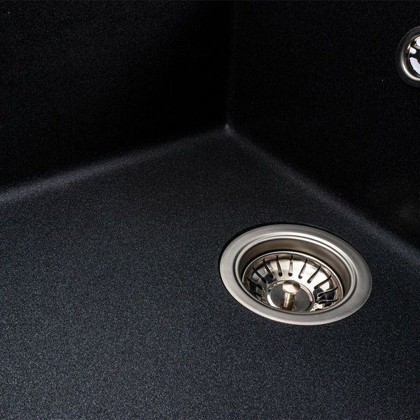 Кухонна мийка гранітна матова 7050 CASCADA Platinum Карбон 43032 фото