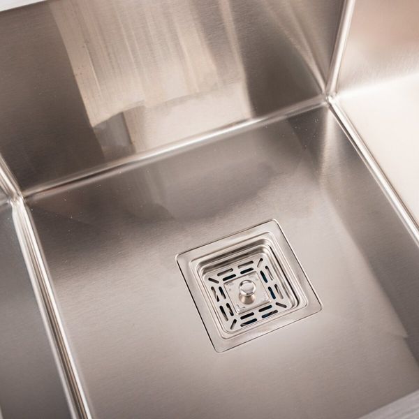 Кухонна мийка Platinum Handmade HDB 780х430х230 на дві чаші (квадратний сифон,3.0/1.0) 36731 фото