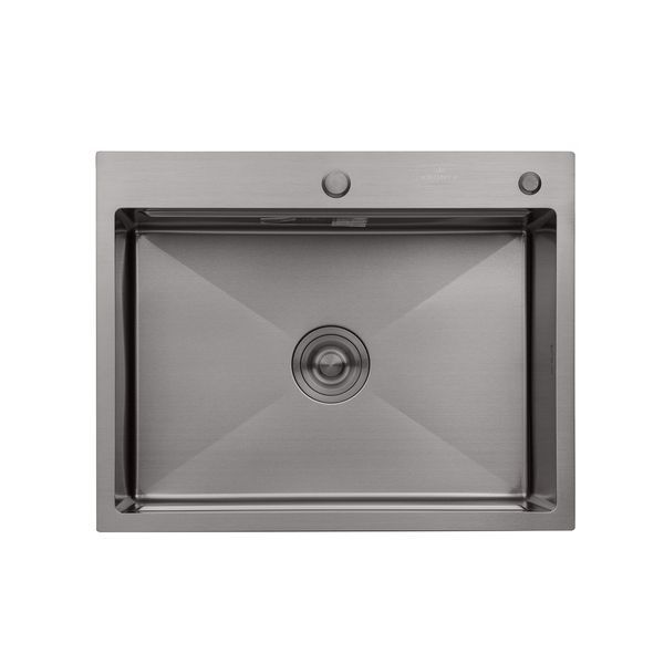 Комплект подрібнювач та кухонна мийка KRP Schwarze - 6350HM PVD ST042444 фото