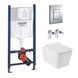 Комплект 4 в 1: Инсталляция GROHE Solido 3 в 1 3884966Q + Унитаз безободковый Kroner Eifel WHI523629 RIMLESS с сиденьем Slim Duroplast / Soft-close / Quick relase KE523629WHIR (3884966KE523629) CV033821 фото 1