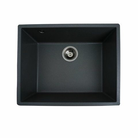 Гранітна мийка для кухні Platinum 5444 OASIS матова Сірий мусон 3982 фото