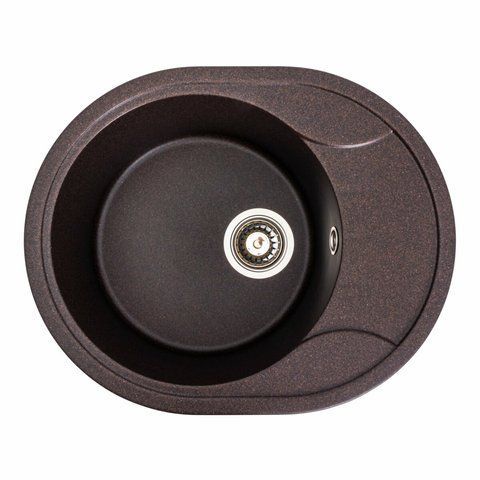 Гранітна мийка для кухні Platinum 5847 ONYX матова Шоколад 38979 фото