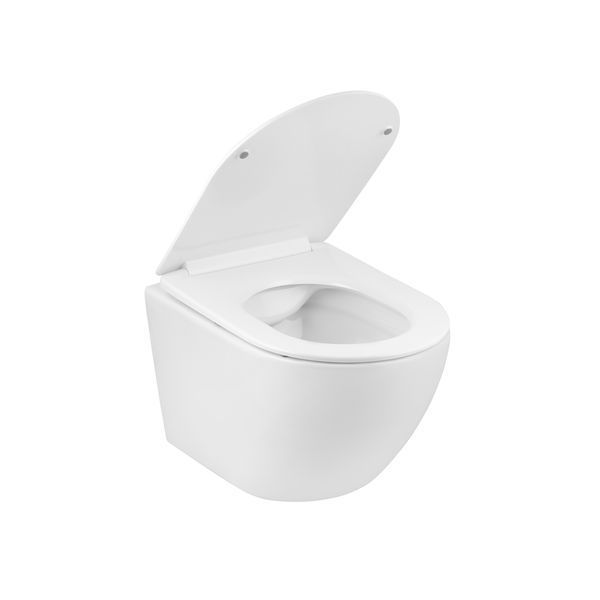 Комплект 4 в 1: Инсталляция GROHE Solido 3 в 1 3884966Q + Унитаз безободковый Kroner Harz WHI523632 RIMLESS с сиденьем Slim Duroplast / Soft-close / Quick relase KH523632WHIR (3884966KH523632) CV033822 фото