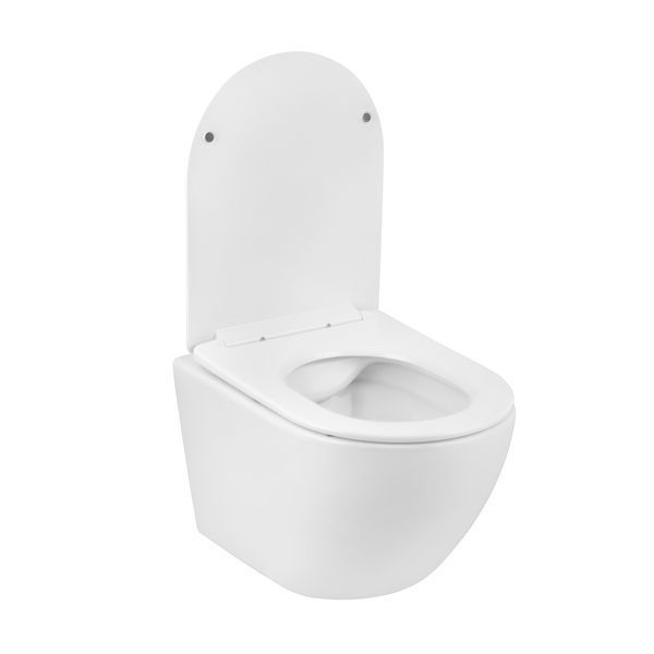 Комплект 4 в 1: Инсталляция GROHE Solido 3 в 1 3884966Q + Унитаз безободковый Kroner Harz WHI523632 RIMLESS с сиденьем Slim Duroplast / Soft-close / Quick relase KH523632WHIR (3884966KH523632) CV033822 фото