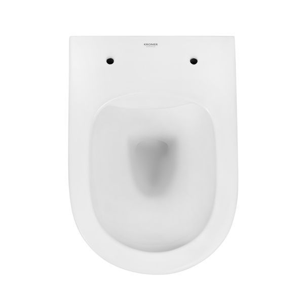 Комплект 4 в 1: Инсталляция GROHE Solido 3 в 1 3884966Q + Унитаз безободковый Kroner Harz WHI523632 RIMLESS с сиденьем Slim Duroplast / Soft-close / Quick relase KH523632WHIR (3884966KH523632) CV033822 фото