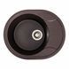Гранітна мийка для кухні Platinum 5847 ONYX матова Шоколад 38979 фото 1