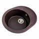 Гранітна мийка для кухні Platinum 5847 ONYX матова Шоколад 38979 фото 3