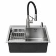 Комплект кухонной мойки Kroner KRP Geb&uuml;rstet - 6050HM C03111BLK