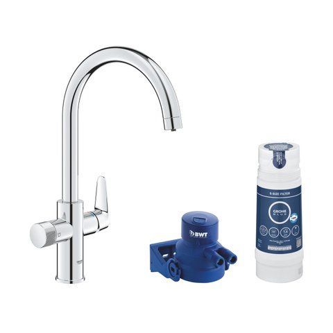 Змішувач для кухні Grohe Blue Pure StartCurve 30592000 з фільтром Blue S-Size 40404001 та головкою 64508001 (30594040) CV035615 фото