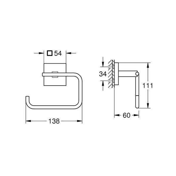 Тримач для туалетного паперу Grohe QuickFix Start Cube 409782430 CV033766 фото