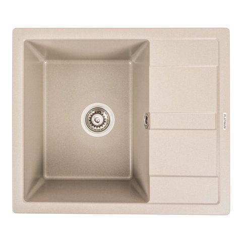 Гранітна мийка для кухні Platinum 5851 ARIA матовий Титан 40344 фото