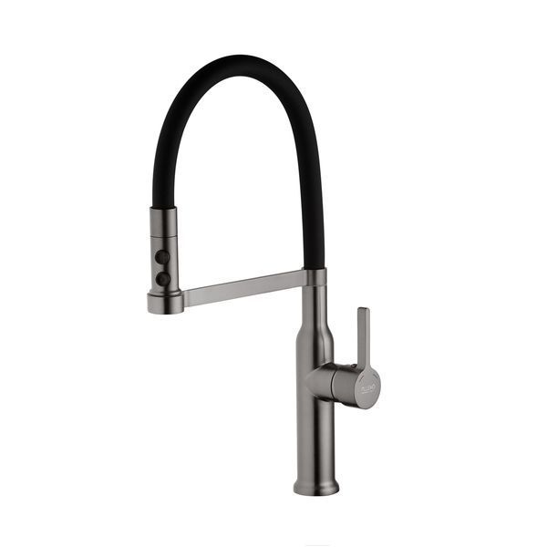 Комплект кухонної мийки Kroner KRP Schwarze 58х43HM PVD ST07 Grafite SL44631 фото