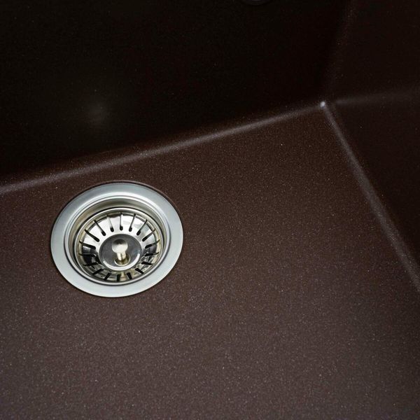 Гранитная мойка для кухни Platinum 5444 OASIS матовая Мокко 3977 фото