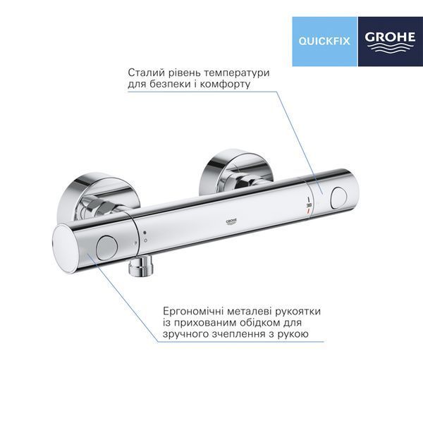 Змішувач термостатичний для душу Grohe QuickFix Precision Get 34773000 CV033597 фото