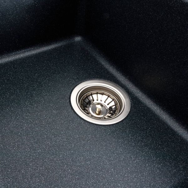 Гранітна мийка для кухні Platinum 7850 TROYA матова Антрацит 3903 фото