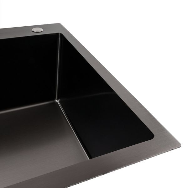 Кухонная мойка Platinum Handmade HSB PVD 70*50 черная 41549 фото