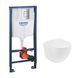 Комплект 4 в 1: Инсталляция Grohe Rapid SL 3 в 1 38772001 + Унитаз безободковый Kroner Harz WHI483632 TORNADO с сиденьем Slim Duroplast / Soft-close / Quick relase KH483632WHIT (38772001KH483632) CV033824 фото 1
