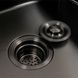 Кухонная мойка черная 60*45 PVD Platinum Handmade (сифон круглый, 3.0/1.5) 45352 фото 6