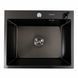 Кухонная мойка черная 60*45 PVD Platinum Handmade (сифон круглый, 3.0/1.5) 45352 фото 1
