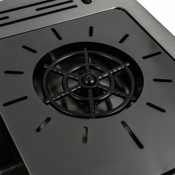 Комплект кухонной мойки 780x460x210 PVD Platinum со смесителем водопад pl42238 фото