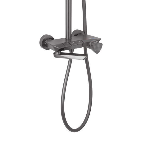 Термостатическая душевая система 3 в 1 Kroner KRP Axis Line Thermo-GRP0636 SS73768 фото