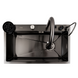 Кухонная мойка 75*45G черная Platinum Handmade "Водопад" 42211 фото 3