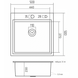 Комплект кухонної мийки Valeso 50х50HM GRA17 Kitchen Line SL76922 фото 3