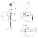 Термостатическая душевая система 3 в 1 Kroner KRP Axis Line Thermo-GRP0636 SS73768 фото 20