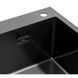 Комплект кухонної мийки Kroner KRP Schwarze 58х43HM PVD ST08 Grafite SL44648 фото 7