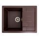 Гранитная мойка для кухни Platinum 6550 INTENSO матовая Мокко 3482 фото 1
