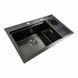 Комплект кухонной мойки 780x460x210 PVD Platinum со смесителем водопад pl42238 фото 5