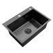 Комплект кухонної мийки Kroner KRP Schwarze 58х43HM PVD ST08 Grafite SL44648 фото 5