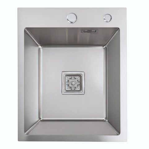 Мийка Platinum Handmade HSB 400x500x230 нержавійка (квадратний сифон 3,0/1,0) 37631 фото