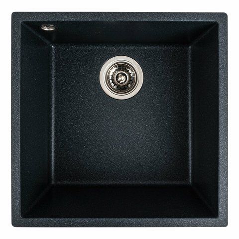 Гранітна мийка для кухні Platinum 4040 RUBA матовий антрацит 41635 фото