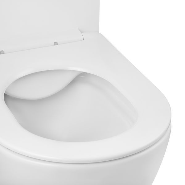 Комплект 4 в 1: Инсталляция Grohe Rapid SL 3 в 1 38772001 + Унитаз безободковый Kroner Harz WHI523632 RIMLESS с сиденьем Slim Duroplast / Soft-close / Quick relase KH523632WHIR (38772001KH523632) CV033826 фото