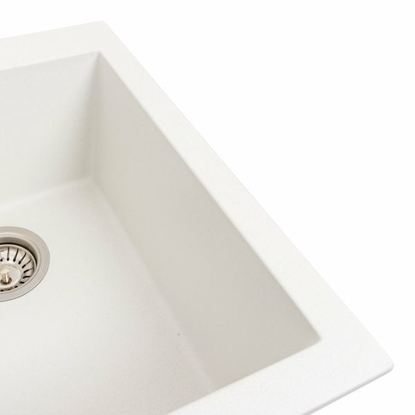 Гранітна мийка для кухні Platinum 4150 SOKIL матова (білосніжна) 38984 фото