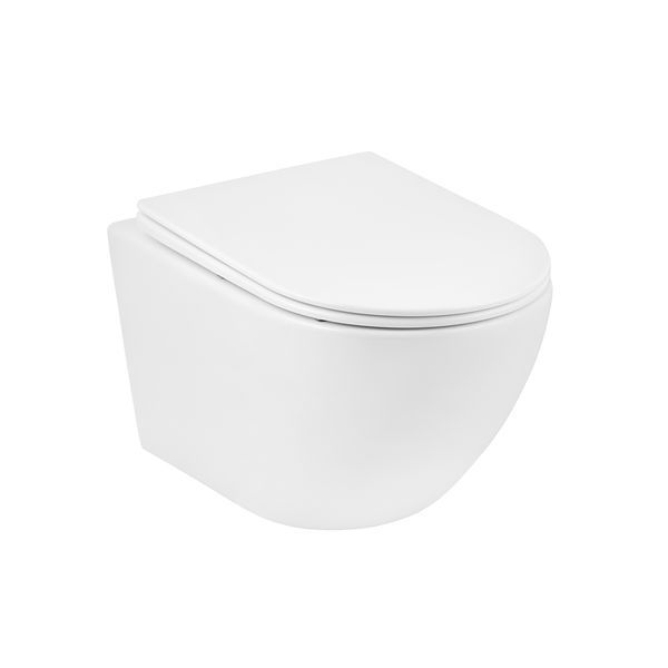 Комплект 4 в 1: Инсталляция Grohe Rapid SL 3 в 1 38772001 + Унитаз безободковый Kroner Harz WHI523632 RIMLESS с сиденьем Slim Duroplast / Soft-close / Quick relase KH523632WHIR (38772001KH523632) CV033826 фото