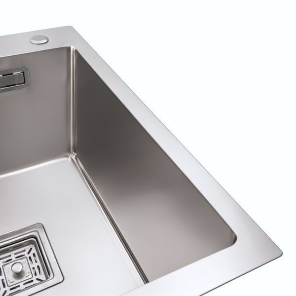 Мойка Platinum Handmade HSB 400x500x230 нержавейка (квадратный сифон 3,0/1,0) 37631 фото