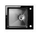 Кухонна мийка Platinum Handmade PVD BLACK GLASS 600х510х200 мм 23643 фото 1