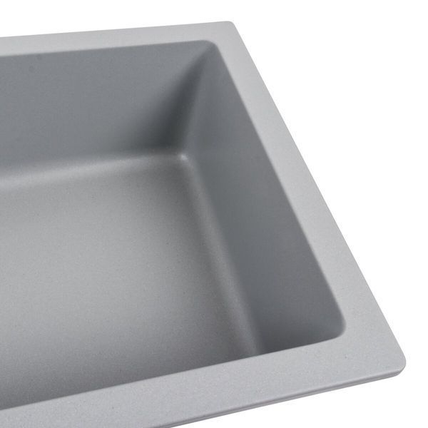 Гранітна мийка для кухні Platinum 7945 Paruana матова (сірий металік) 39807 фото