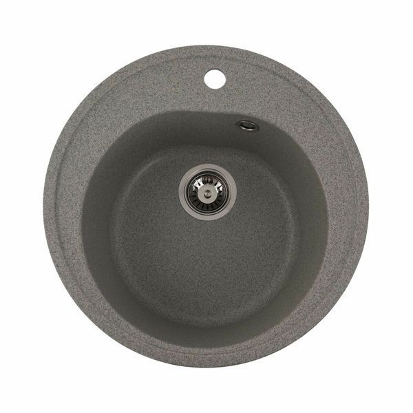 Гранітна мийка для кухні Platinum 510 LUNA матова Сіра 3328 фото