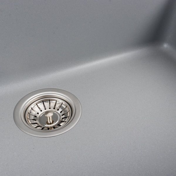 Гранітна мийка для кухні Platinum 7945 Paruana матова (сірий металік) 39807 фото