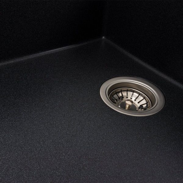 Гранітна мийка для кухні VALESO DIAMOND 8650 матова Карбон 49135 фото