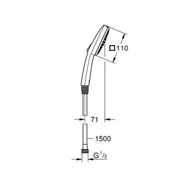 Душевой набор Grohe QuickFix Vitalio Comfort 110 26973001 CV036660 фото