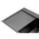 Комплект кухонної мийки Kroner KRP Schwarze 78х49HM PVD ST08 Grafite SL48543 фото 7