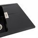 Гранітна мийка для кухні Platinum 6250 ZIRKONE матова Чорна 41600 фото 5